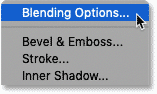 انتخاب blending options