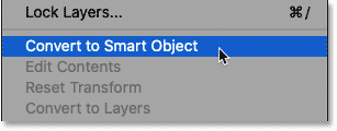 convert to smart object