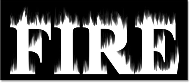 fire text flames liquify