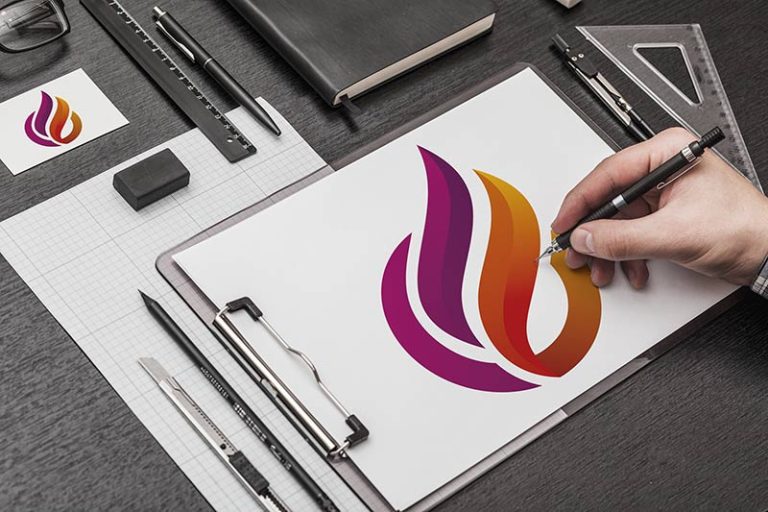 دانلود موکاپ لوگو کاغذ