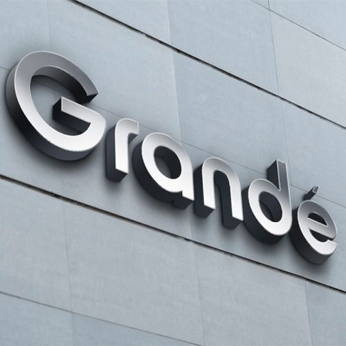 موکاپ لایه باز لوگو فلزی