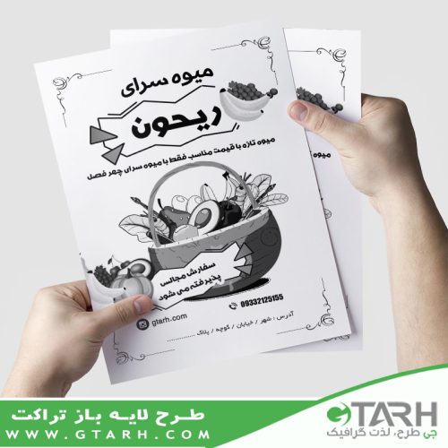طرح ریسو تراکت میوه فروشی
